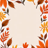 Autumn Harvest Paintbrush Floral Artistic Throw Contemporary(Orange)