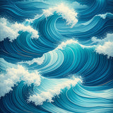 Low Profile Beach House Doormat(Blue)