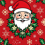 Jolly Saint Nick Holiday Floor Decoration With Festive Trim(Red)