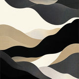 Black and Beige Abstract for Indoor Patios(Beige)