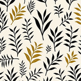 Botanical Sketch Stylized Nature Inspired Eclectic(Ivory)