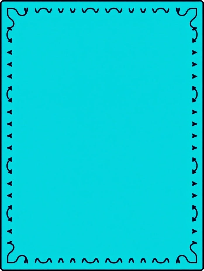 Minimalist Curved Border Entrance Accent (Blue) - ODIKA