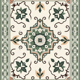 Heritage Mosaic Interwoven Lattice Scroll Pastoral Symphony(Green)