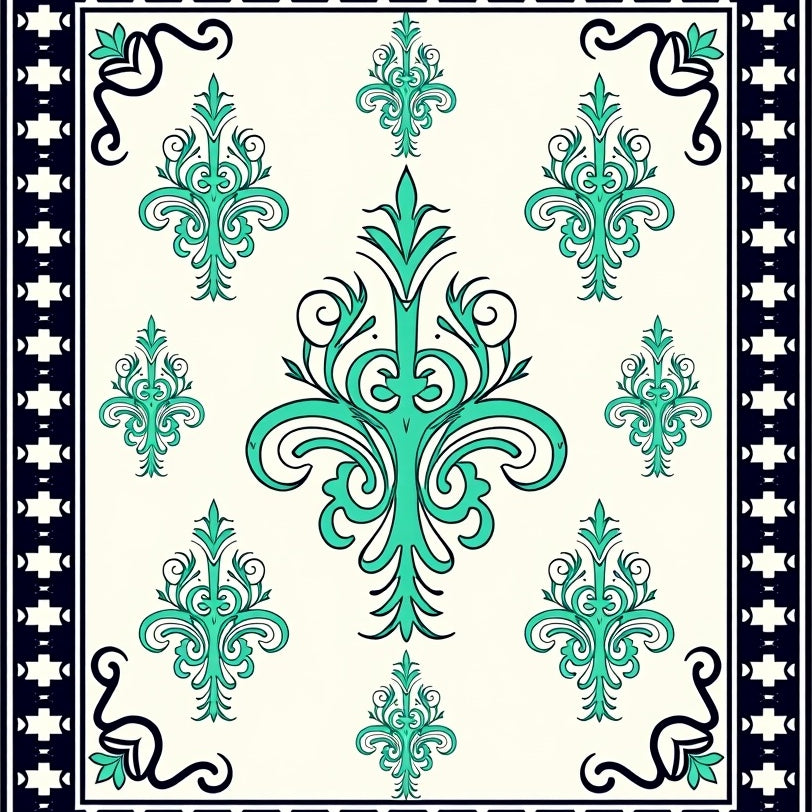 Nautical Harbor Damask Luxury Timeless Elegant (Ivory) - ODIKA