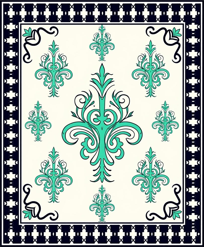 Nautical Harbor Damask Luxury Timeless Elegant (Ivory) - ODIKA
