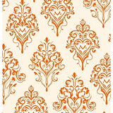 Damask Flourish Transitional Elegant Covering(Ivory)