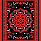 Boho Medley of and Ornamental Swirl(Red)