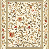 Non Slip Kitchen Floor Mat Floral Area with Absorbent Features(Beige)