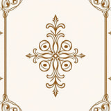 Botanical Garden Scroll Damask Ornate(Brown)