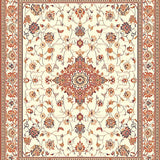 Heirloom Collection Justine Beige Area With Antique Design Elements(Beige)