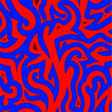 Abstract Flame Motif Featuring Dynamic Twisting Lines and Vibrant Contrast (Red) - ODIKA