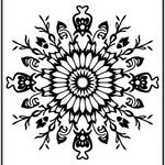 Burst Design with Ornate Floral Accents (Black) - ODIKA