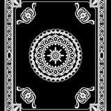 Medallion Non Slip Ornate Floral Design (Black)