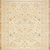 Beige Ivory Micro Loop Tribal Art Runner(Beige)