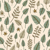 Seasonal Pine Branch Festive Textile(Ivory)