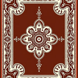 Vintage Medallion Tapestry with Intricate Damask Flourishes(Brown)
