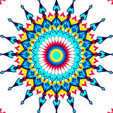 Sunburst Bohemian Style Floor with Knotted Fringe Finish (Blue)