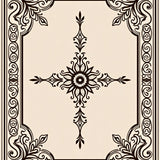 Damask Swirl Baroque Elaborate Luxurious Symphony(Ivory)