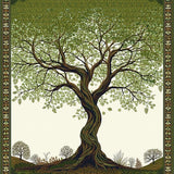 Children Activity with Tree of Life Motif and Earth Tones(Green)