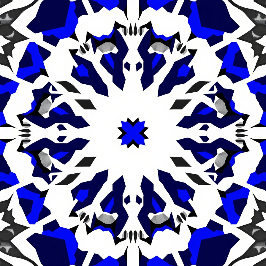 Dazzling Mosaic Prism Jewel Radiant Kaleidoscope Spectacular (White) - ODIKA