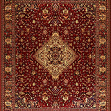 Elegant Medallion Tufted Rug(Red)