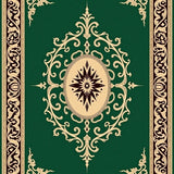 Traditional Damask Scrollwork Medallion Floor(Green)
