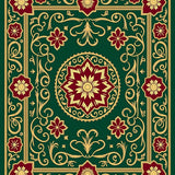 Festive Bell Cluster Semi Circle Accent with Ornate Swirls(Green)