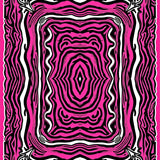 Abstract Wave Interlock with Dynamic Zigzag and Chevron Detailing (Pink)