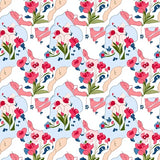 Pocket Style Miniature Floral Bouquet Pile Accent(Pink)