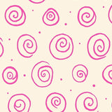 Zen Inspired Reiki Motif with Interlocking Spirals and Minimalist Dots (Pink)