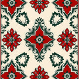 Ornate Holiday Quatrefoil with Seasonal Decorative Details(Red)