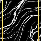 Elegant Veined Stone Abstract Luxe(Black)