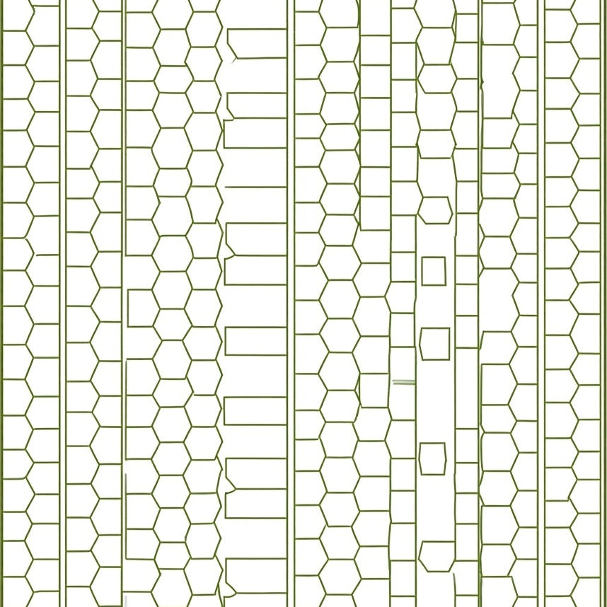 Modern Hexagonal Honeycomb Design Floor with Angular (Green) - ODIKA