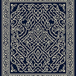 Elegant Scroll Lattice (Blue) - ODIKA