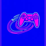 Transparent Controller Vibrant Digital Backdrop Futuristic (Pink)