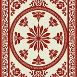 Vintage Botanica Interlocking Arabesque Scrollwork Motif(Beige)