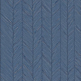 Nordic Zigzag Herringbone Crosshatch Contemporary Design(Blue)