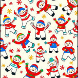 Dancing Snowmen Celebration with Playful Holiday Spirit(Red)