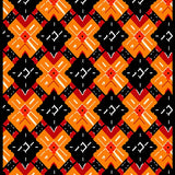 Halloween Argyle Plaid Featuring Interlocking Grid(Orange)
