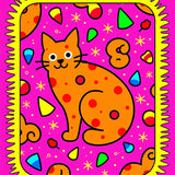 Festive Fried Cat Illuminated Holiday(Pink)