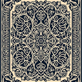 Elegant Botanical Vine Lattice Intertwined Swirl (Beige)