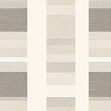 Trendy Area with Minimalist Abstract Stripes in Beige and Grey(Beige)