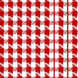 Festive Gingham Crosshatch Yuletide Tapestry(Red)