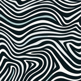 Luxurious Tie Dyed Wavy Swirl Textured Contemporary Accent (Black)