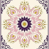 Enchanted Starburst Medallion with Whimsical Floral Accents(Pink)