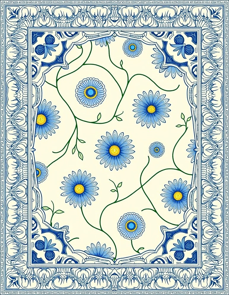 Elegant Botanical Decorative Flourish (Beige) - ODIKA