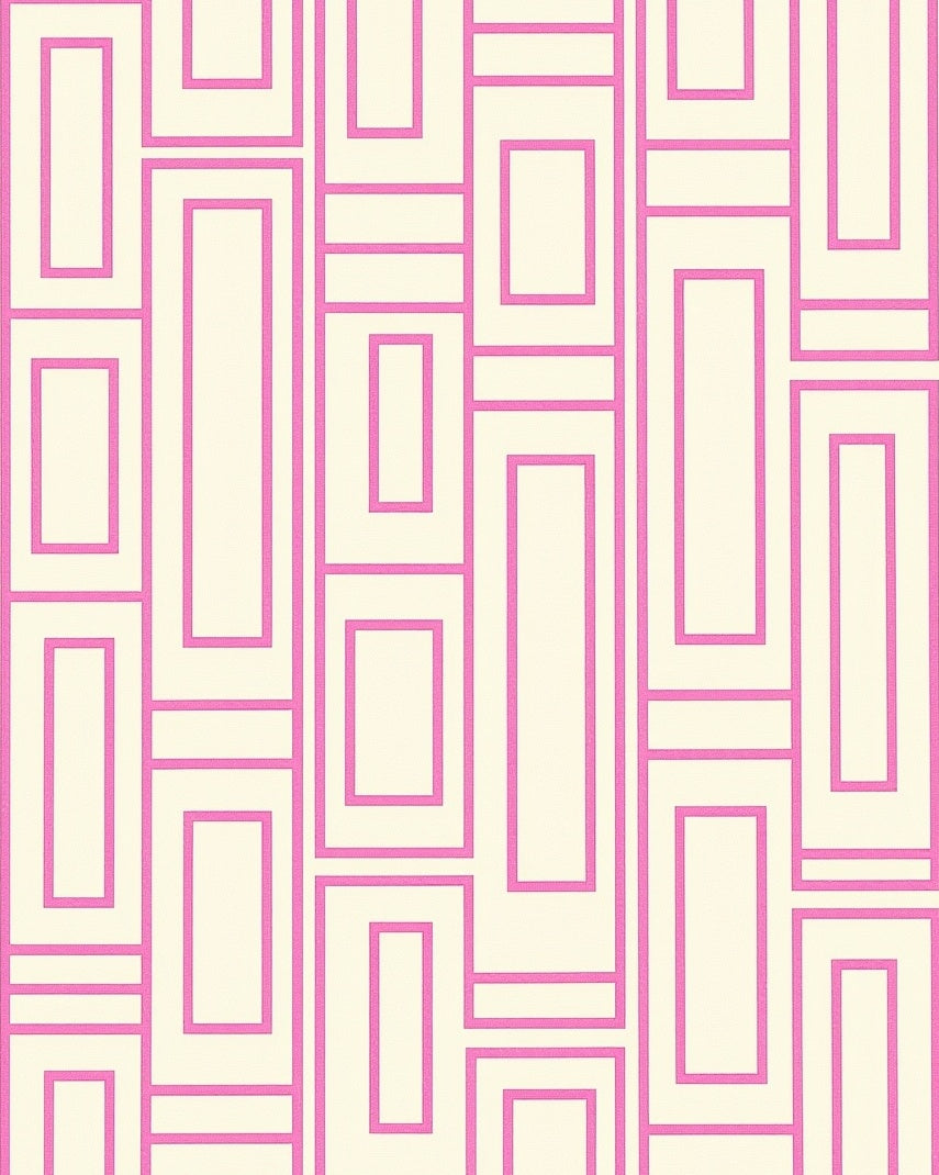 Elegant Pocket Featuring Interlocking Abstract Shapes (Pink) - ODIKA