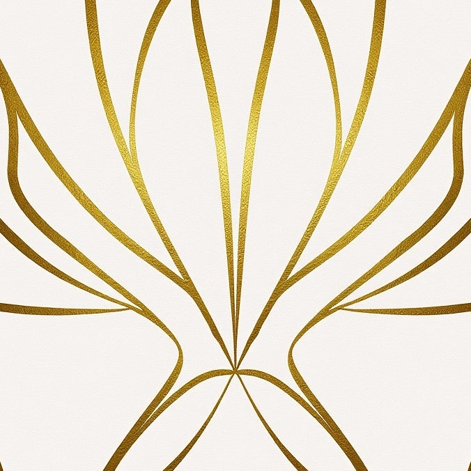 Contemporary Abstract Overlapping Stripe Art Inspired (Gold) - ODIKA