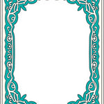 Elegant Bordered Medallion Transitional Contemporary Decorative (Blue) - ODIKA