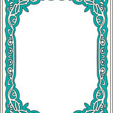 Elegant Bordered Medallion Transitional Contemporary Decorative (Blue) - ODIKA